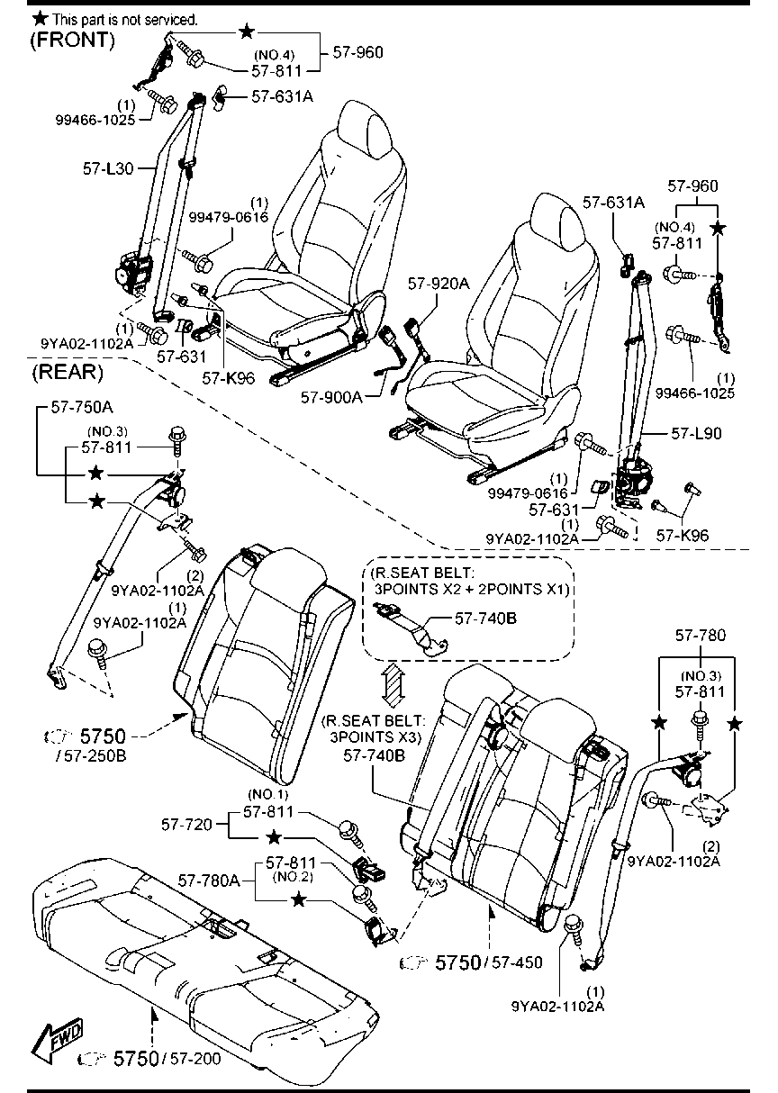 SEAT BELTS (5-DOOR) 